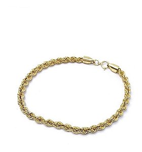 Pulseira Corda Em Ouro 18k