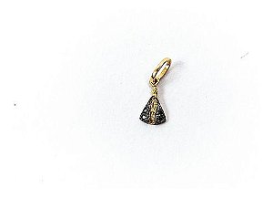 Corrente Americana + Pingente Nossa S Aparecida Em Ouro 18k