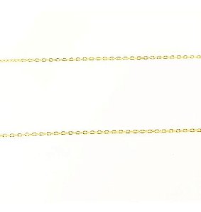 Corrente Gargantilha Elos Redondos Em Ouro 18k 40cm