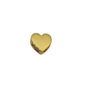 Pingente De Coração Vazado Liso Em Ouro 18k