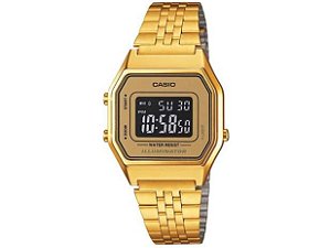 Relógio Casio Vintage Dourado Feminino LA680WGA-9BDF