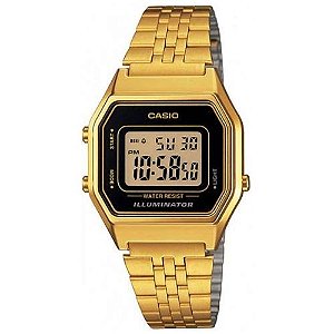Relógio Casio Vintage Dourado Feminino LA680WGA-1DF
