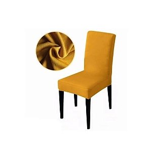Capa de Cadeira Helena Amarela 1 Lugar