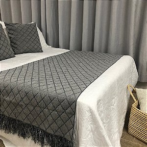 Peseira para Cama Catedral Cinza 0,65m x 2,60m
