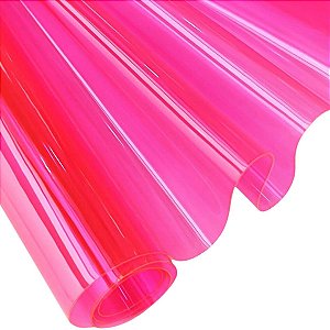 Toalha Mesa PVC Plástico Protetora Impermeável Pink Neon 4m x 1,4m
