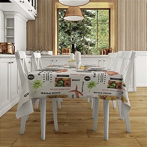 Toalha de Mesa Plástica PVC Impermeável Térmica Estampa 01