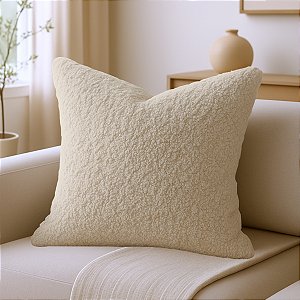 Capa de Almofada Capri em Suede Felpudo Premium 50x50cm Luxo Decorativa