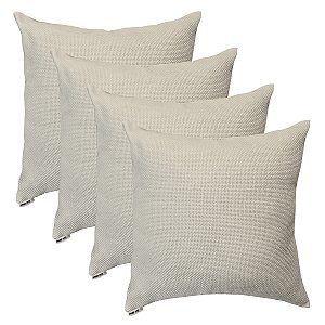 Capa de Almofada Decorativa Suede Zíper Invisível Luxo 50x50cm Santorini