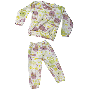 Pijama Infantil Inverno Soft Manga Longa Roupa de Dormir Menino e Menina 2 a 10 Anos