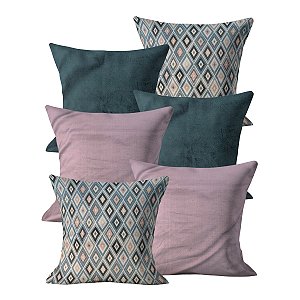 Kit 6 Capas de Almofadas 45x45 Moderna Decorativa Sala Sofá