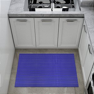 Passadeira Tapete Emborrachada Antiderrapante  43cm de largura Azul Royal
