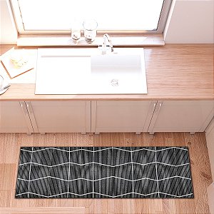 Passadeira Tapete Emborrachada Antiderrapante  43cm de largura Estampa Ornamental