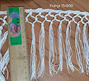 FRANJA BRANCA MACRAMÉ 15CM- 10M