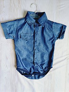 BODY CAMISA JEANS MANGA CURTA