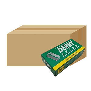 Lâmina de Barbear Derby Extra Caixa com 100 Display - Atacado.