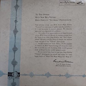 LP - To The Owner Of A New RCA Victor (Vários Artistas)