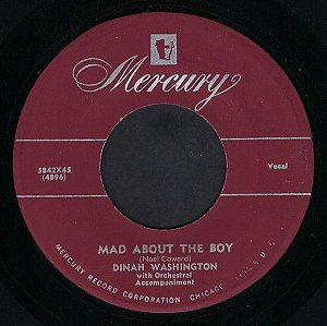 COMPACTO - Dinah Washington - Mad About The Boy / I Cant't Face The Music