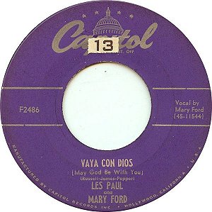 COMPACTO - Les Paul And Mary Ford – Vaya Con Dios / Johnny (Is The Boy For Me)