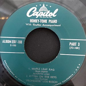 COMPACTO - Honky Tonk - Maple Leaf Rag / Kitten On The Keys / Cannon Ball / Hungarian (Importado US) (7")