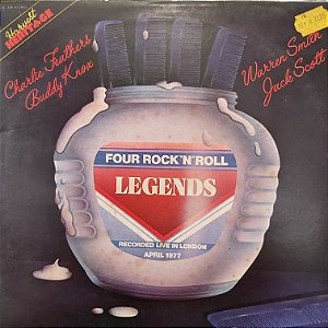 LP - Charlie Feathers, Buddy Knox, Warren Smith, Jack Scott – Four Rock'N'Roll Legends (Importado France)
