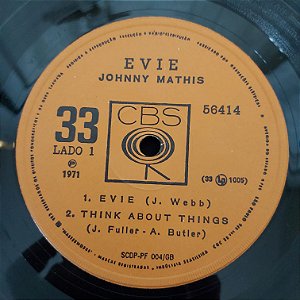 COMPACTO - Evie Johnny Mathis - Evie / Think About / It's Impossible / For The Good Time (Vários Artistas)