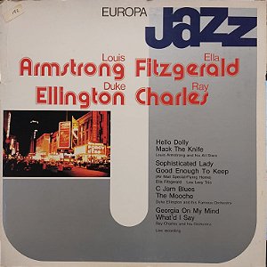 LP - Louis Armstrong, Ella Fitzgerald, Duke Ellington, Ray Charles – Europa Jazz (Importado Italy)