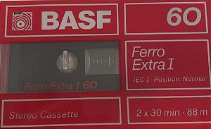 Fita Cassete Basf Ferro Extra 1 60 (Novo Lacrado)