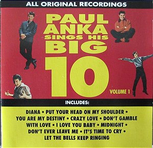 CD - Paul Anka – Paul Anka Sings His Big 10 - Volume 1 - IMP (US)