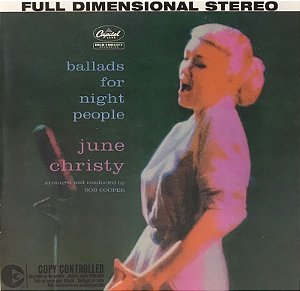 CD - June Christy – Ballads For Night People - Importado (Europa)
