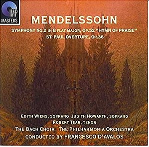 CD MENDELSSOHN: Symphony No.2/ St. Paul Overture - Philharmonia Orch. / D'AVALPOS (IMP - ING.)