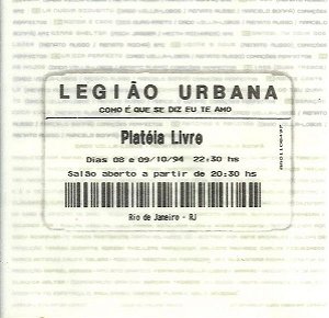 CD - Legião Urbana ‎– Como É Que Se Diz Eu Te Amo