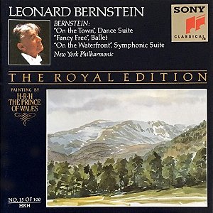 CD - Leonard Bernstein / New York Philharmonic – On The Town • Fancy Free • On The Waterfront ( capa lateral preta e branca )