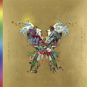 CD + DVD - Coldplay – Live In Buenos Aires / Live In São Paulo / A Head Full Of Dreams (2 CDs + 2 DVDs) (Pacote Borboleta) - Novo (Lacrado)