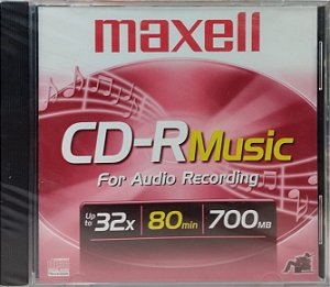 CD-R Music For Audio Recording (Maxell) - Novo (Lacrado) - Importado
