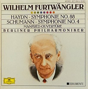 CD Symphonie No.88 & Symphonie No.4 / Manfred-Ouvertüre -Haydn / Schumann - Wilhelm Furtwängler, Berliner Philharmoniker  ( IMP USA )