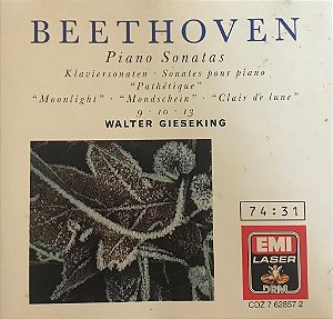 CD Beethoven - Walter Gieseking – Piano Sonatas ( IMPORTADO - USA )