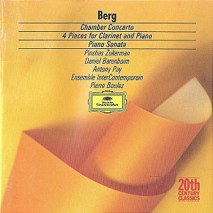 CD  Berg - Chamber Concerto, 4 Pieces For Clarinet And Piano, Piano Sonata ( IMP - Germany )
