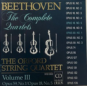 CD - Beethoven - The complete quartets ,The Orford String Quartet volume III