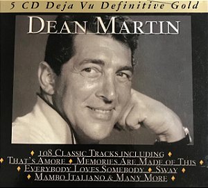 CD BOX - DEAN MARTIN - DEJA VU DEFINITIVE GOLD BOXSET (5 CDS ) ( Importado - Italy)