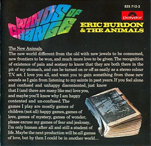 CD - Eric Burdon & The Animals – Winds Of Change (Imp. GERMANY)