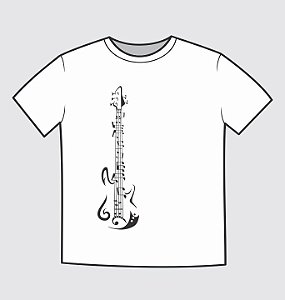Camiseta Guitarra - branca