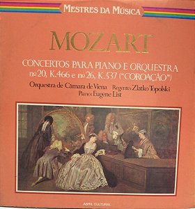 LP - Mozart – Concertos Para Piano E Orquestra N° 20, K.466 E N° 26, K.537 ("Coroação")
