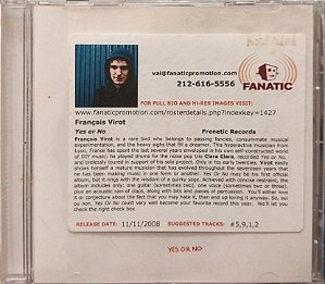 CD - François Virot – Yes Or No - Importado (USA)