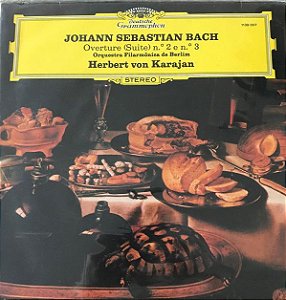 LP - Johann Sebastian Bach - Overture (Suite) N.º 2 e n.º 3 - Orquestra Filarmônica de Berlin - Herbert von Karajan