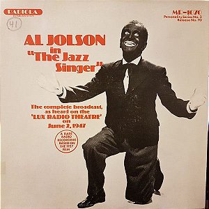 LP - Al Jolson ‎– The Jazz Singer -  Personality Series – No. 3