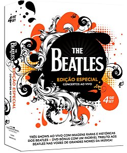 DVD - The Beatles - Concertos ao Vivo - Edição Especial - Box Com 4 DVDs - Exclusivo