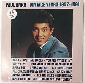 LP - Paul Anka Vintage Years 1957 - 1961 (Importado (US))