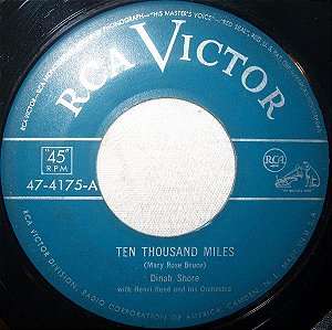 COMPACTO - Dina Shore  -  Ten Thousand Miles/How Many Times (EUA)