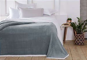 Manta Casal Áustria Cinza Corttex Sherpa Design 1,80 x 2,20mt