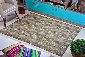 Tapete Sisal Antiderrapante Geometrico Mescla- S560 - 1,50x2,00